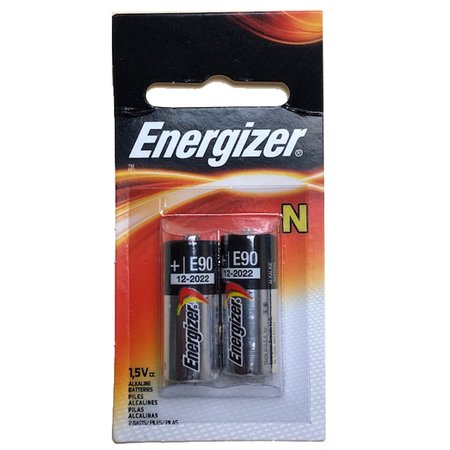 ENERGIZER E90BP Alkaline 1.5V Batteries N Cell E90 LR1, PK 2 E90BP/2